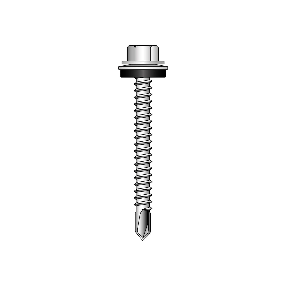 50mm Metal Profiled to Light Metal Wall Sections Tek Screws (Pack of 100)