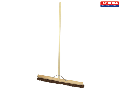 Stiff Bass Broom 36in + Handle and stay - Briarwood Supplies