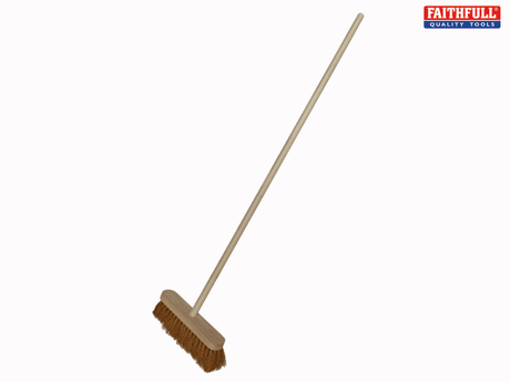 Coco Broom 12in c/w 48in Handle - Briarwood Supplies