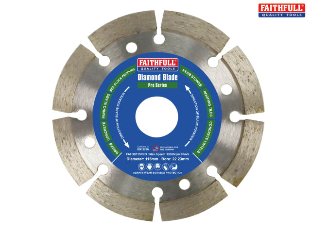 Prof Diamond Blade 115mm x 22mm - Briarwood Supplies