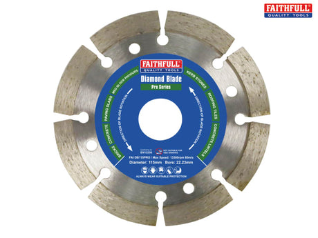 Prof Diamond Blade 115mm x 22mm - Briarwood Supplies