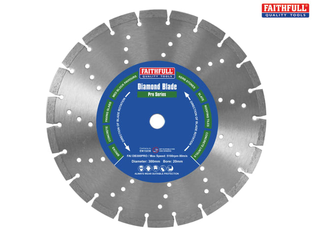 Prof Diamond Blade 300mm x 20mm - Briarwood Supplies