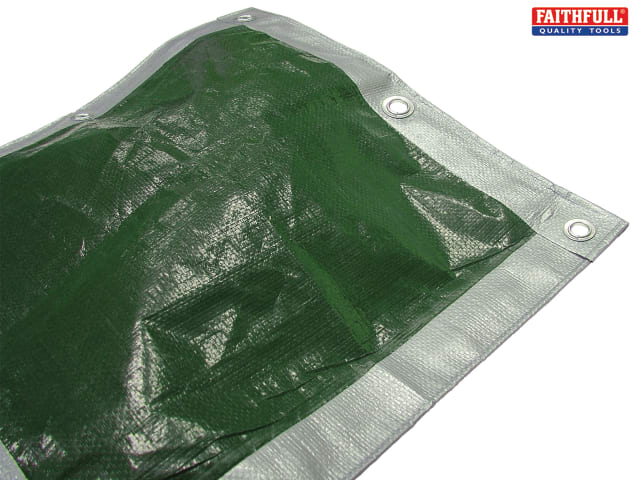 Tarpaulin (Eye) Green/Sil 12' x 9' - Briarwood Supplies