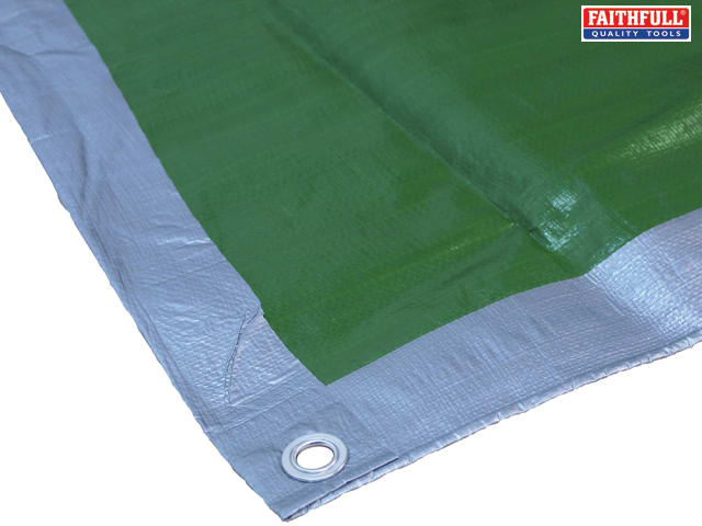 Tarpaulin (Eye) Green/Sil 18' x 12' - Briarwood Supplies