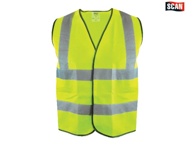 Hi-Vis Waistcoat Yellow - X Large - Briarwood Supplies