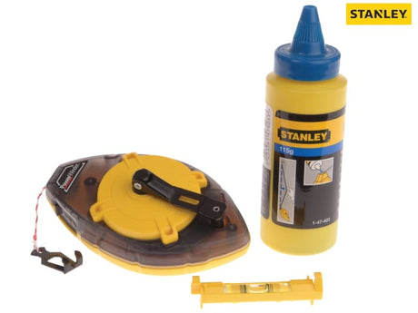 Stanley Power Winder Chalk Line with Chalk Level - Briarwood Supplies